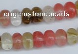 CCY202 15.5 inches 8*12mm rondelle volcano cherry quartz beads