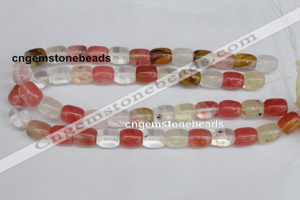 CCY210 15.5 inches 12*16mm cuboid volcano cherry quartz beads