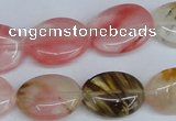 CCY218 15.5 inches 15*20mm oval volcano cherry quartz beads