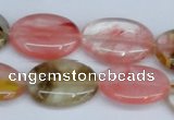 CCY219 15.5 inches 18*25mm oval volcano cherry quartz beads