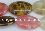 CCY220 15.5 inches 20*30mm oval volcano cherry quartz beads