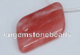 CCY235 Top-drilled 30*50mm marquise volcano cherry quartz beads