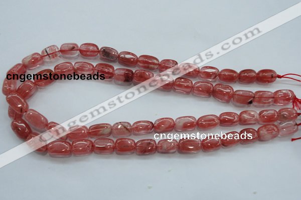 CCY51 15.5 inches 9*15mm nugget cherry quartz beads wholesale