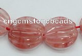 CCY53 15.5 inches 20mm flat round cherry quartz beads wholesale