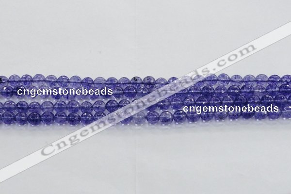 CCY602 15.5 inches 8mm faceted round blue cherry quartz beads