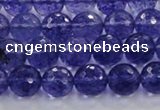 CCY603 15.5 inches 10mm faceted round blue cherry quartz beads