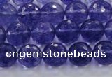 CCY604 15.5 inches 12mm faceted round blue cherry quartz beads