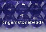 CCY607 15.5 inches 18mm faceted round blue cherry quartz beads