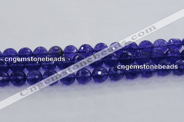 CCY608 15.5 inches 20mm faceted round blue cherry quartz beads