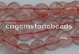 CCY61 15.5 inches 10mm flat round cherry quartz beads wholesale