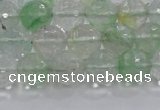 CCY613 15.5 inches 10mm faceted round green cherry quartz beads