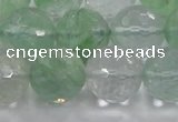 CCY617 15.5 inches 18mm faceted round green cherry quartz beads