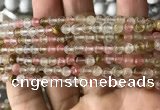 CCY630 15.5 inches 4mm round volcano cherry quartz beads wholesale