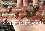 CCY635 15.5 inches 14mm round volcano cherry quartz beads wholesale