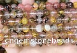 CCY642 15.5 inches 8mm round volcano cherry quartz beads