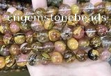 CCY644 15.5 inches 12mm round volcano cherry quartz beads