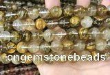 CCY649 15.5 inches 12mm round volcano cherry quartz beads