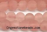 CCY670 15 inches 4mm round matte cherry quartz beads