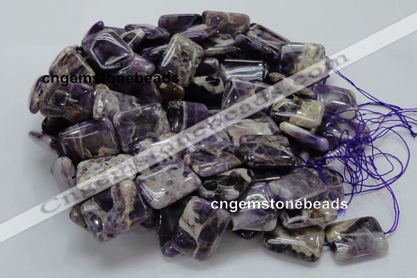 CDA07 15.5 inches 22*30mm rectangle dogtooth amethyst quartz beads