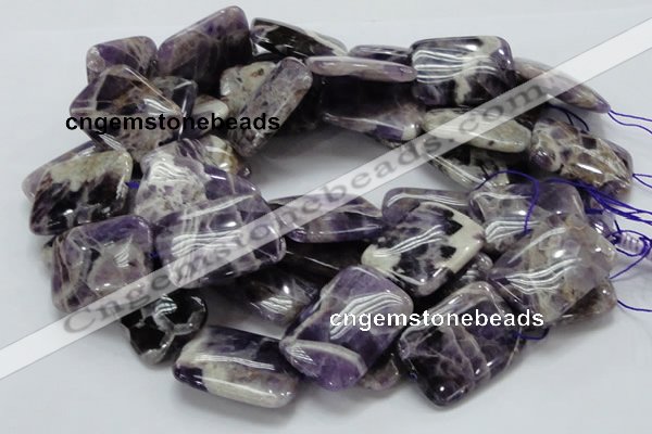 CDA08 15.5 inches 25*35mm rectangle dogtooth amethyst quartz beads