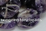 CDA10 15.5 inches 22*30mm oval dogtooth amethyst quartz beads