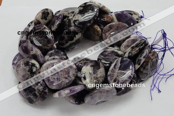 CDA11 15.5 inches 30*40mm oval dogtooth amethyst quartz beads