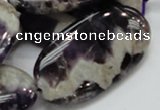 CDA14 15.5 inches 25*50mm oval dogtooth amethyst quartz beads