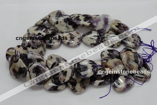 CDA15 15.5 inches 30*30mm triangle dogtooth amethyst quartz beads