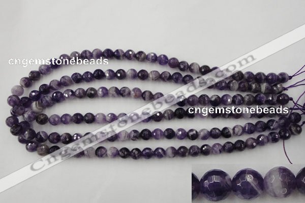 CDA151 15.5 inches 6mm faceted round dogtooth amethyst beads