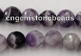 CDA154 15.5 inches 12mm faceted round dogtooth amethyst beads