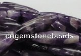 CDA16 15.5 inches 10*35mm rice dogtooth amethyst quartz beads