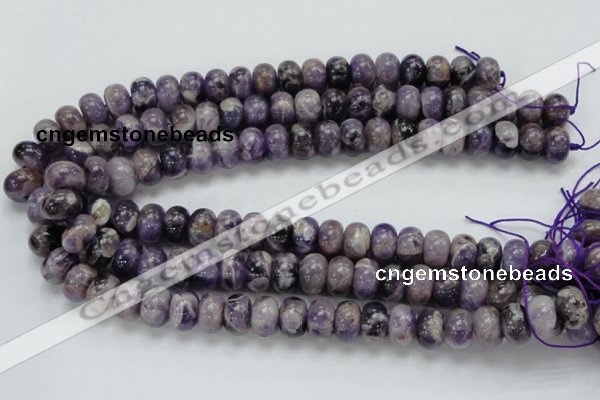 CDA19 15.5 inches 10*14mm rondelle dogtooth amethyst quartz beads