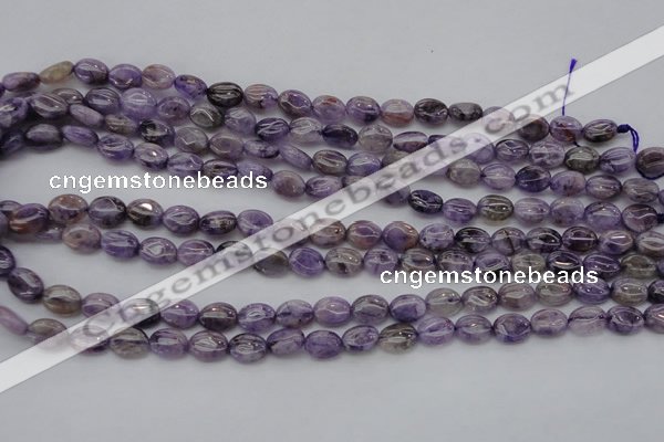 CDA300 15.5 inches 7*8mm oval dyed dogtooth amethyst beads