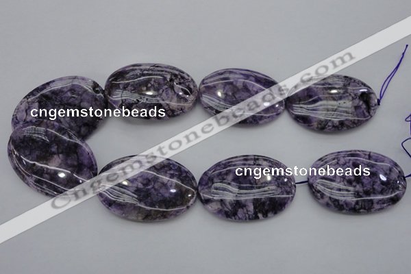 CDA305 15.5 inches 35*50mm oval dyed dogtooth amethyst beads