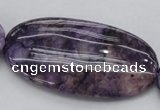 CDA306 15.5 inches 30*60mm oval dyed dogtooth amethyst beads