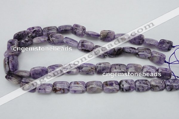 CDA310 15.5 inches 13*18mm rectangle dyed dogtooth amethyst beads