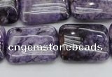 CDA311 15.5 inches 18*25mm rectangle dyed dogtooth amethyst beads