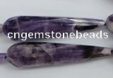 CDA33 15.5 inches 12*50mm faceted teardrop dogtooth amethyst beads