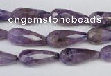 CDA340 15.5 inches 8*20mm faceted teardrop dyed dogtooth amethyst beads