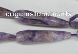 CDA342 15.5 inches 10*40mm faceted teardrop dyed dogtooth amethyst beads