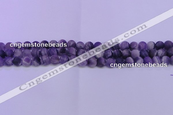 CDA350 15.5 inches 4mm round matte dogtooth amethyst beads