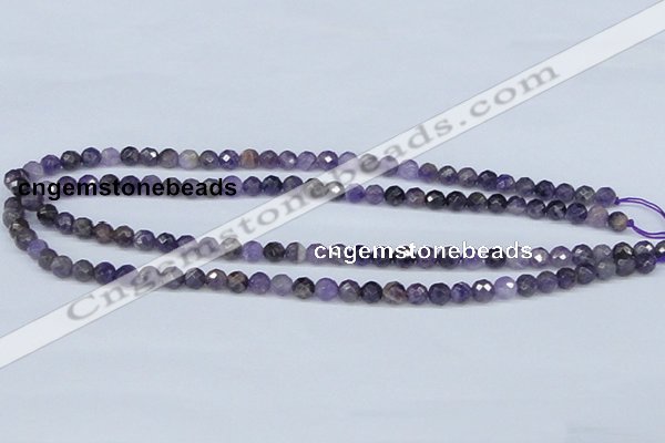 CDA58 15.5 inches 6mm faceted round dogtooth amethyst beads