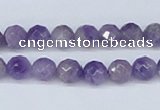 CDA59 15.5 inches 8mm faceted round dogtooth amethyst beads