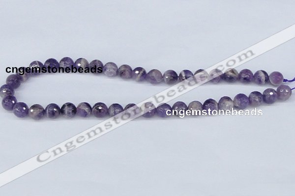 CDA60 15.5 inches 10mm faceted round dogtooth amethyst beads