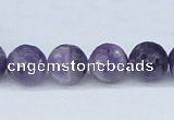 CDA61 15.5 inches 12mm faceted round dogtooth amethyst beads