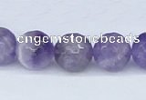 CDA62 15.5 inches 14mm faceted round dogtooth amethyst beads