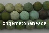 CDB102 15.5 inches 8mm round matte New dragon blood jasper beads