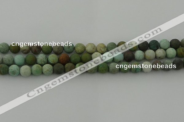 CDB103 15.5 inches 10mm round matte New dragon blood jasper beads