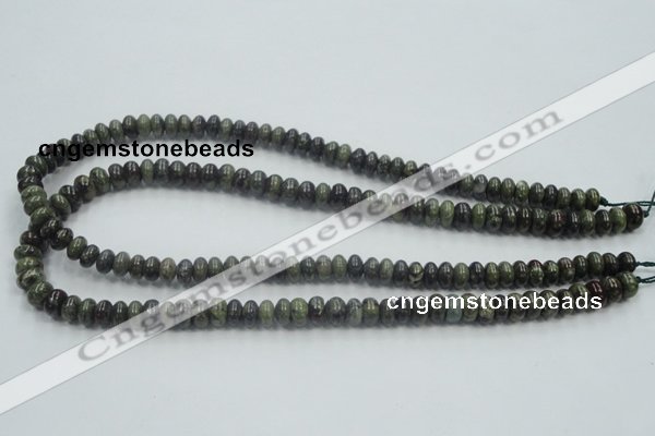 CDB201 15.5 inches 5*8mm rondelle natural dragon blood jasper beads