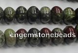 CDB202 15.5 inches 8*12mm rondelle natural dragon blood jasper beads